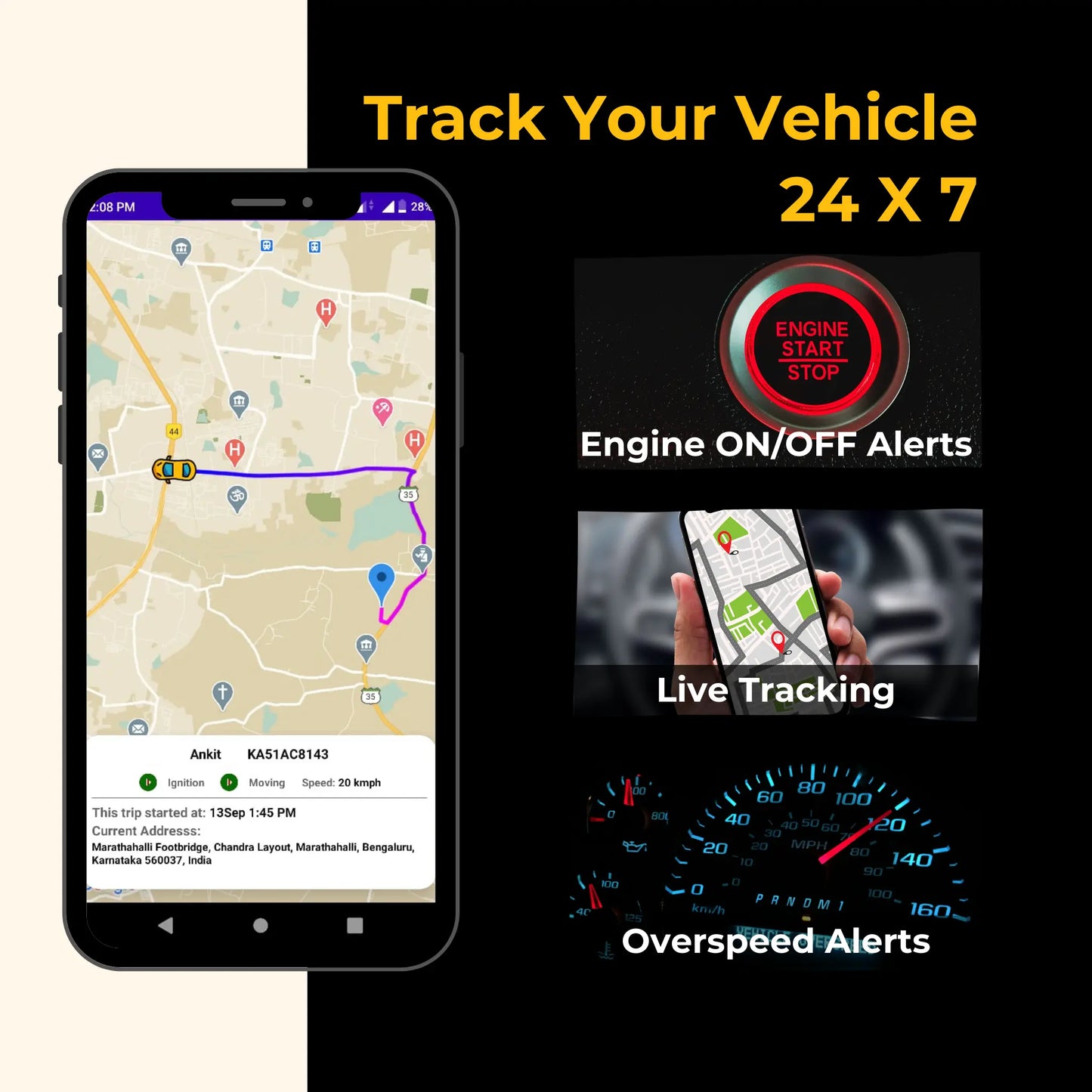 TrackX OBD GPS with Free Airtel SIM