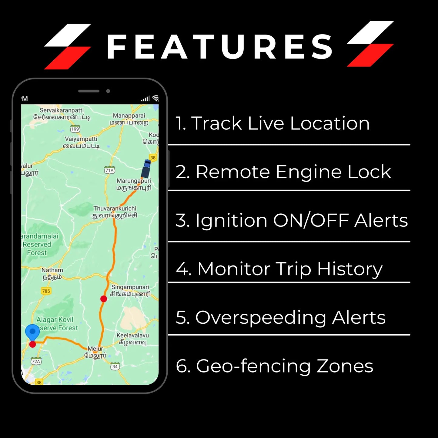 TrackX® Wired GPS Tracker | 24/7 Live Tracking & Remote Engine Cut-off | For Bike, Car & Truck