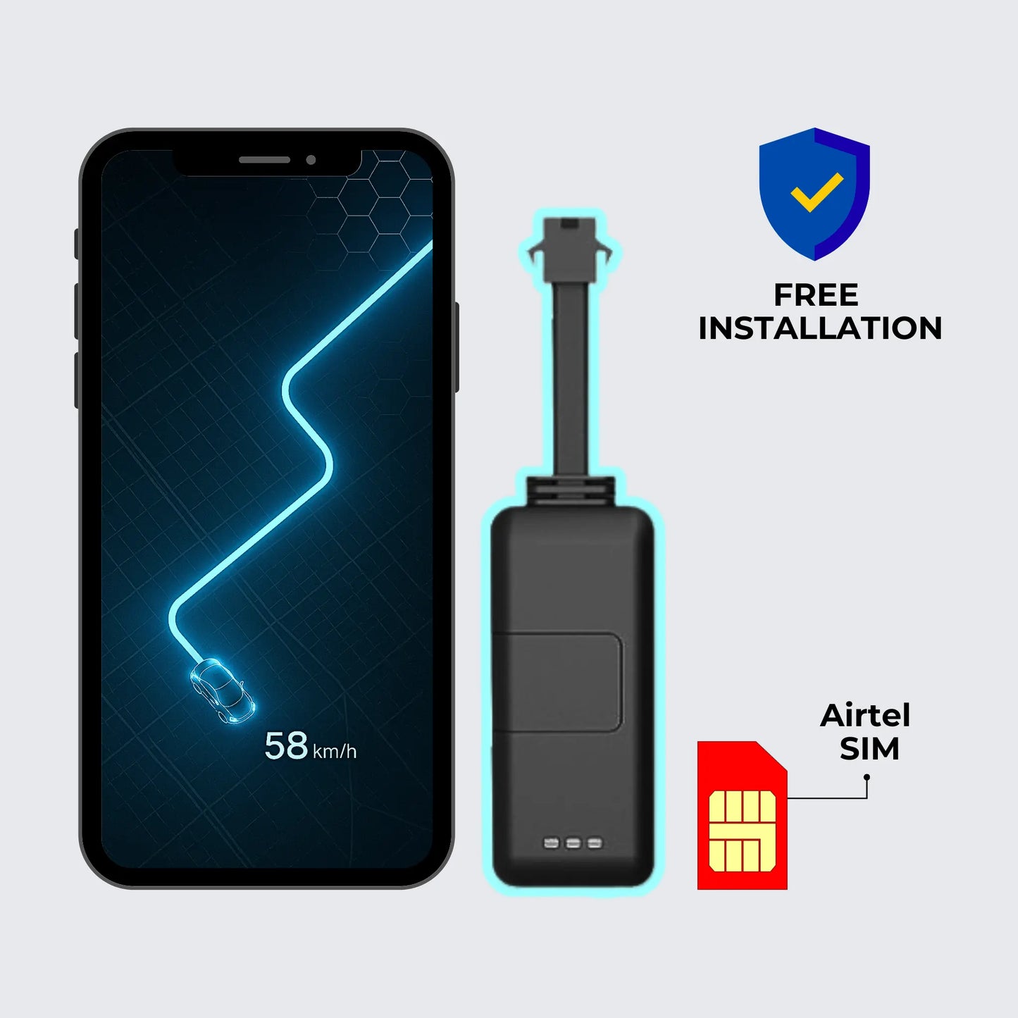 TrackX Wired GPS with SIM | Free Doorstep Installation