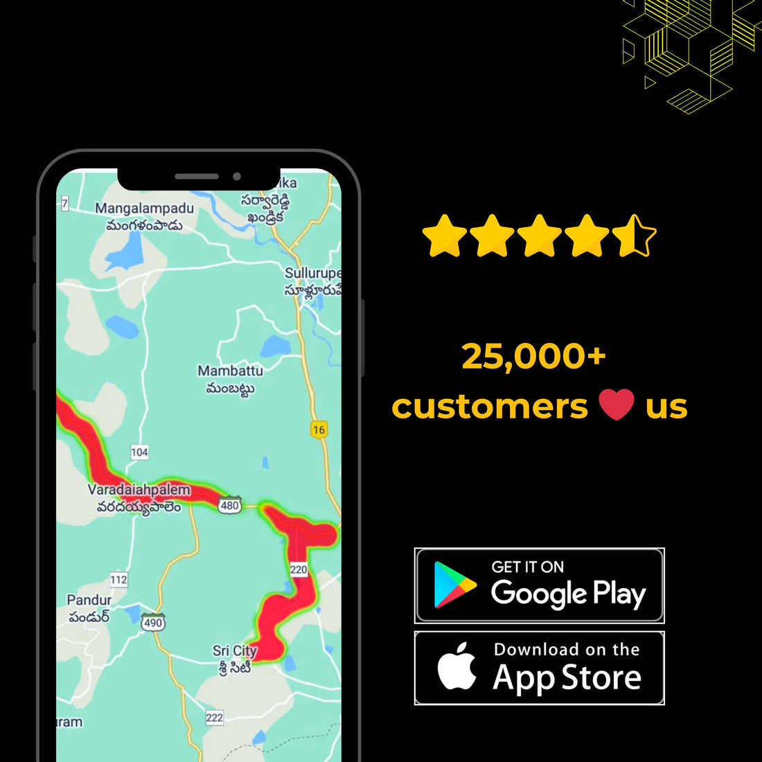 Live tracking in the app