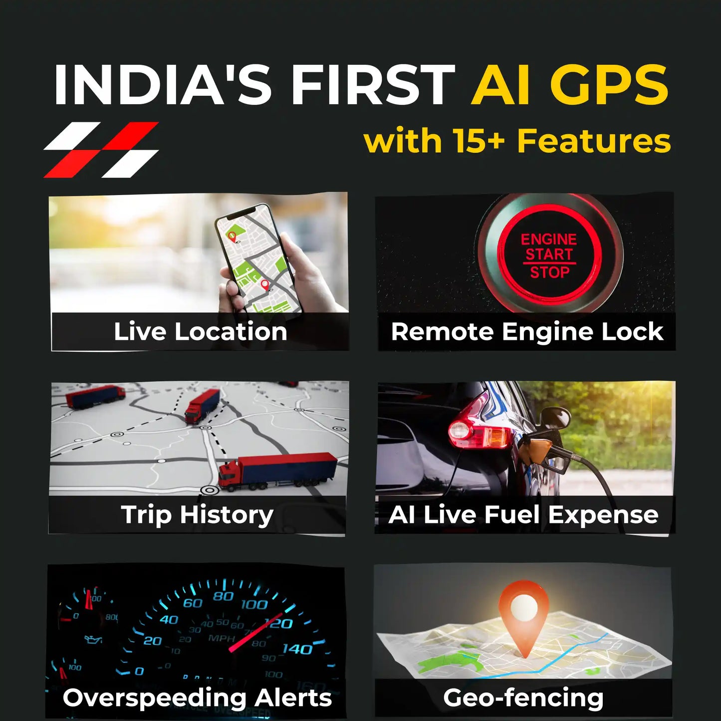 TrackX Wired GPS with Airtel SIM & Remote Engine Lock | Free Installation