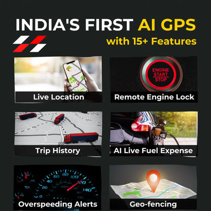 TrackX Wired GPS with Airtel SIM & Remote Engine Lock | Free Installation