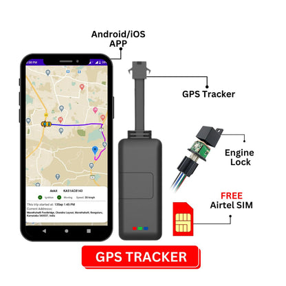 TrackX Wired GPS with FREE Airtel SIM