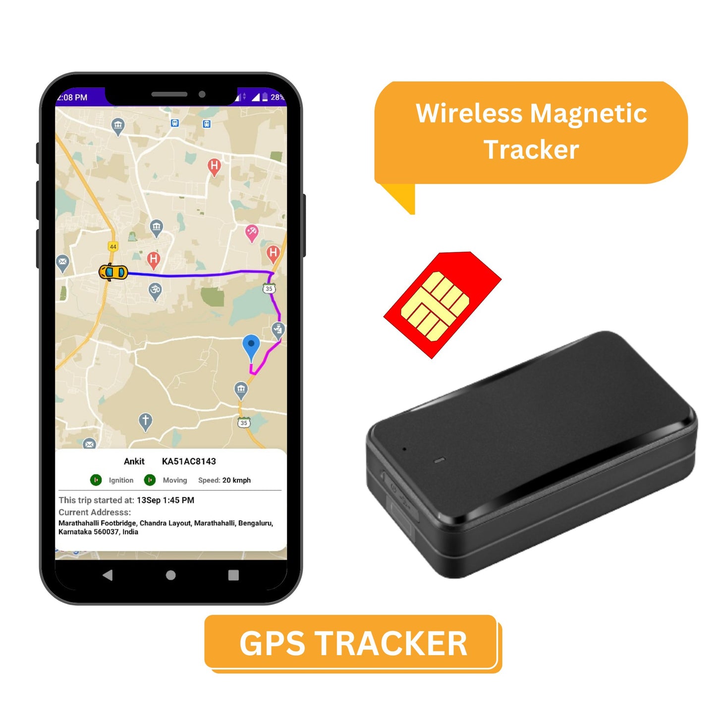 TrackX Wireless Magnetic GPS Tracker - TrackX India