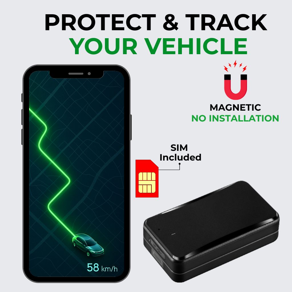 TrackX® Portable Magnetic Wireless GPS Tracker | For Cars, Bikes & Trucks