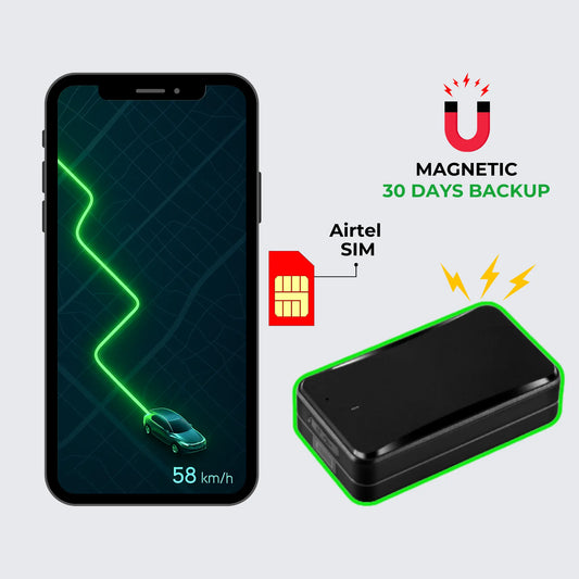 TrackX Magnetic GPS with Free Airtel SIM
